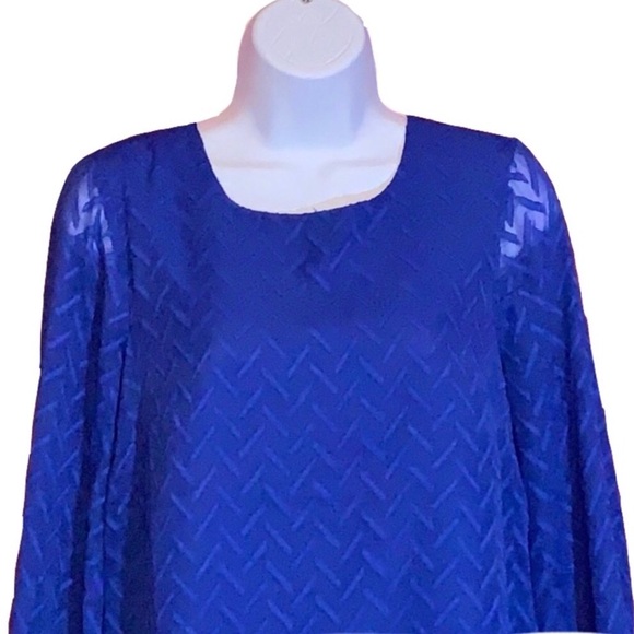 BCBGMaxAzria Blue Sapphire Ruffle Mini Dress Small $248 - Picture 3 of 8